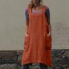 New Fashionable Women's Cotton And Linen Loungewear Loose Long Tops