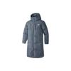 Letter Print Hooded Long Warm Water-Resistant Puffer Jacket Men Outerwear Shadow-Gray P423M128-0167
