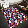 Colorful Halloween Ghosts and Pumpkins Rug Non-slip Rug Suitable for Living Room and Bedroom Sofas.