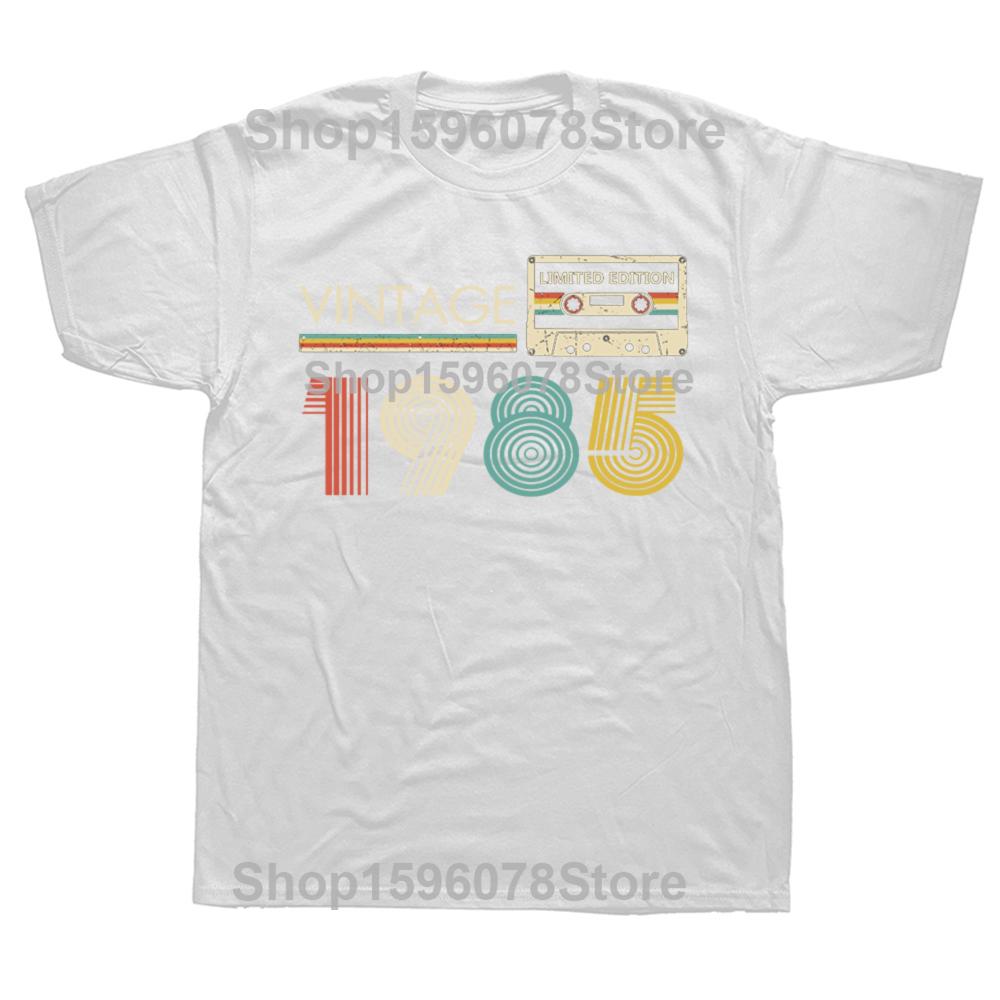 Vintage 1985 Limited Edition Cassette TShirt Mens Fashion Born in 1985 80s Tee Husband Daddy Gift Retro 40th Birthday Gifts