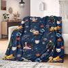 Demon Slayer Brilliant 2D Print Flannel Blanket Cute Cartoon Pattern for Home Decor Bed Sofa Travel Picnic Blanket_LIAN