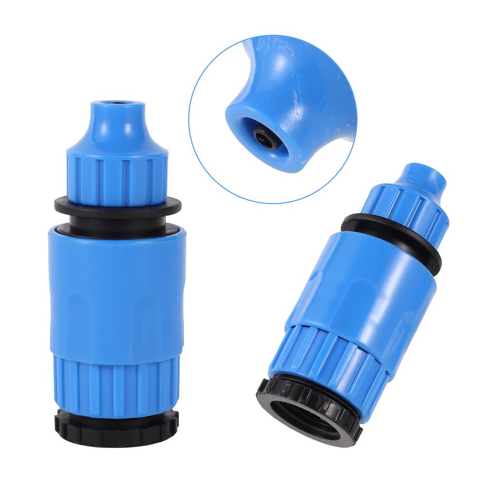 1/4" Hose Quick Connector 1/2 To 3/4" Thread Nipple Joint Garden Lawn Irrigation Hose Adapter Pipe Coupling Water Tap Fittings