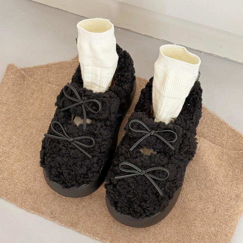 Mao Mao Cotton Shoes Women Wear In Winter, New Gentle Velvet Warm Mary Jane Women's Cotton Shoes