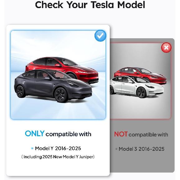 Wigoo 2025 Tesla New Model Y Accessories Windshield Sunshade [OEM Design, 100% Sun Blockage] Foldable Heat Ulation Sunshade With Storage Bag, For