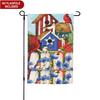 4th of July Patriotic Cardinal Red Birds House Flag, America Flower Memorial Day Garden Yard Home Decorative Outside Decoration, American USA Summer O