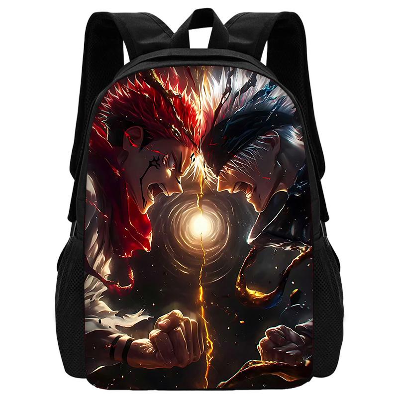 Anime J-JujutsuS K-KaisenS Child School Backpack with Lunch Bags ,Pencil Bags ,School Bags for Boys Girls Best Gift