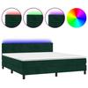 Maison Exclusive - Sommier à lattes de lit avec matelas LED Vert foncé 160x200 cm