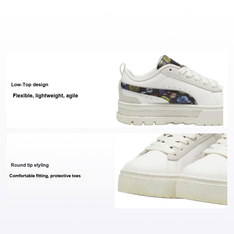 Puma Mayze Cushioning Balance Низкие детские кеды для скейтбординга Детские кеды для скейтбординга Белые 394897-01 28