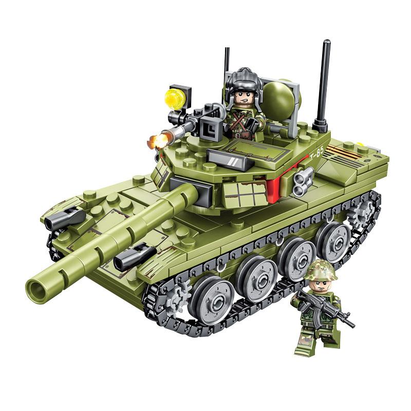 Type 86 Tracked Infantry Fighting Tank Vehicle Children 'S  Military Blocks Take Two Infantry Soldiers Boy Block Toy NO BOX