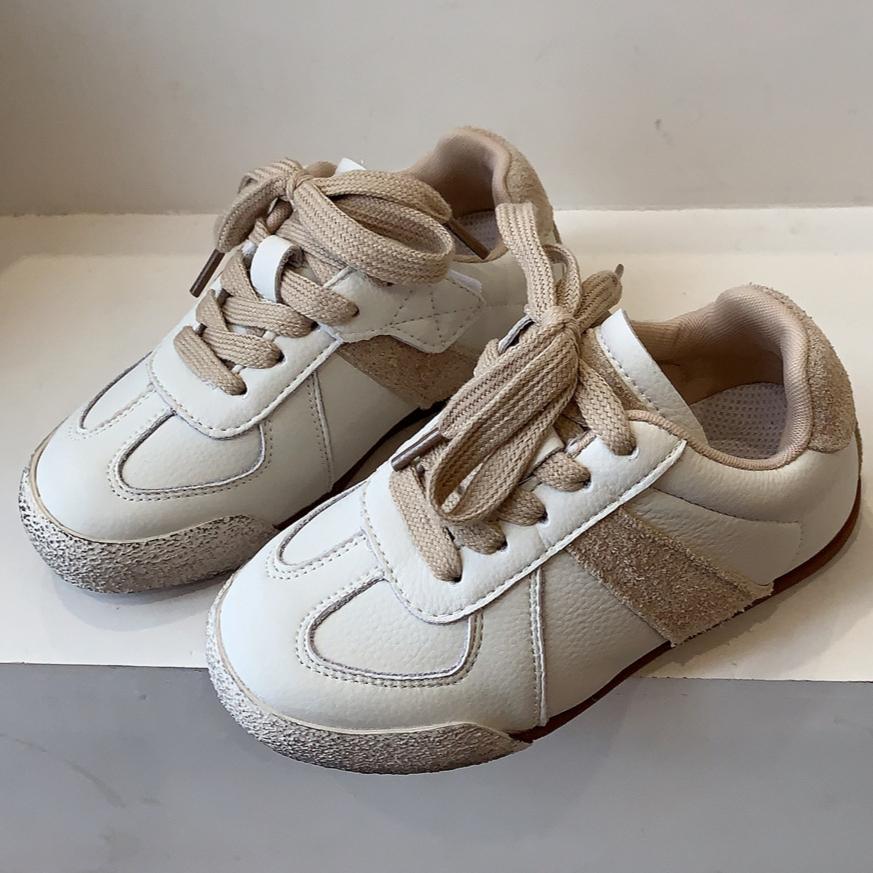 

Детская обувь из натуральной кожи в стиле ретро с эффектом потертости, детская спортивная обувь, обувь для ловкости для девочек, белая обувь для мальчиков 37