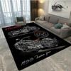 Retro plyšový koberec Indian Motorcycles, okna v ložnici, domácí dekorační koberec u postele, dárek pro muže na motocykly pro těžký provoz