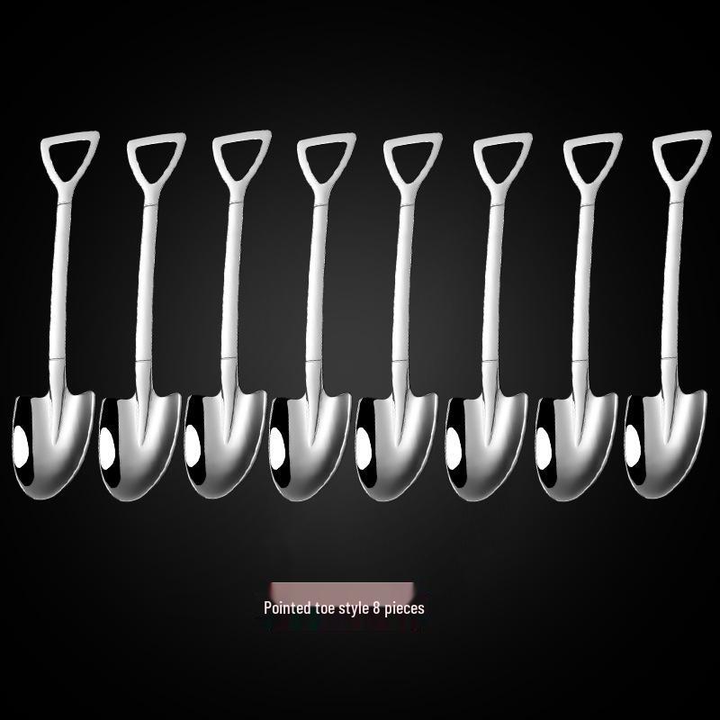Stainless Steel 304 Watermelon & Dessert Shovel Spoon - Creative Ice Cream Teaspoon