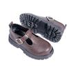 Girls' 2026 Brown Mary Jane Leather Shoes with Buckle Strap - Breathable, Wear-Resistant, Thick Sole for Campus Casual Wear
