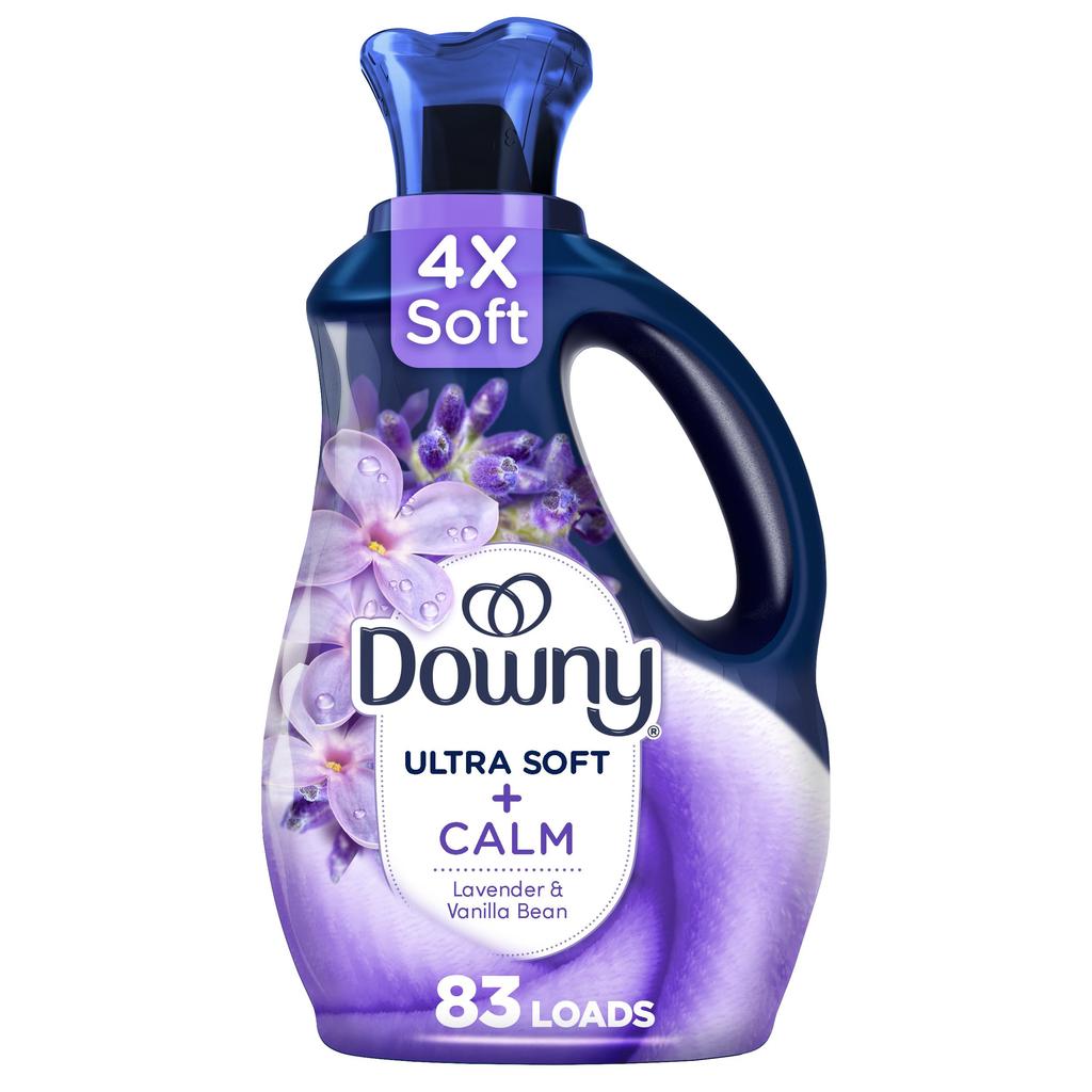 Downy Ultra Soft Fabric Softener Liquid, Calm, Lavender, Vanilla Bean, 50 fl oz, 83 Loads