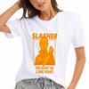 Slasher Wounisex Katoenen T-shirt, Premium Katoen Print, Duurzaam, Casual Mode, Geïnspireerd op Horrorfilms, T-shirt, Duurzaam Comfort.