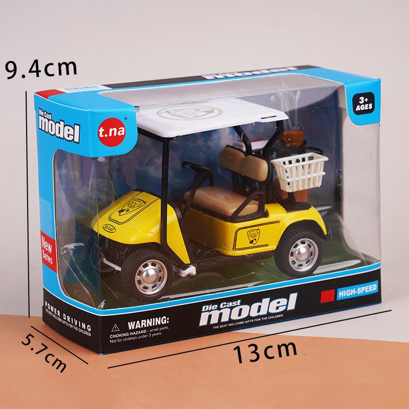 1:12 Dollhouse Miniature Golf Cart Model Alloy Pull-Back Car Kids Pretend Play Toys Doll House Accessories