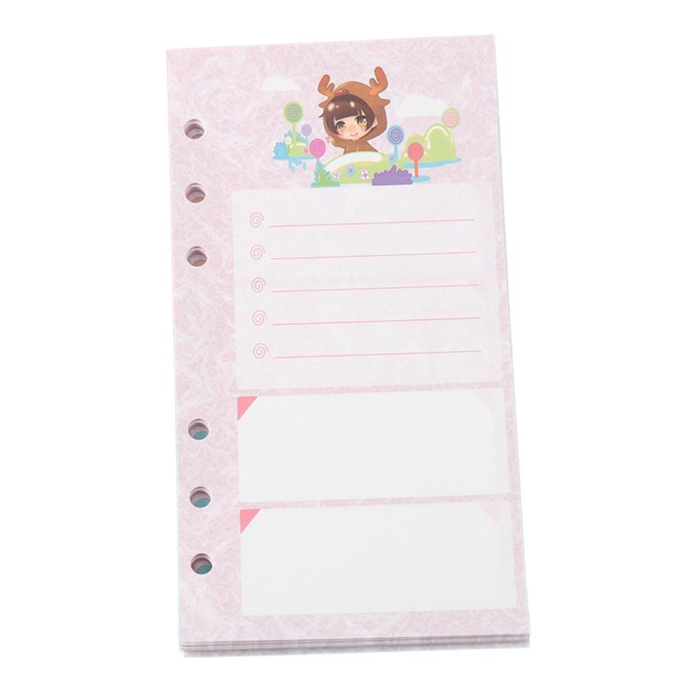 

40 листов А6 Сменная бумага для блокнота на кольцах Бумага для блокнота со спиралью Дерево Школьные принадлежности Style A