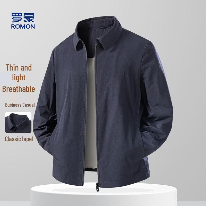 Romon Men s Lightweight Breathable Lapel Jacket M