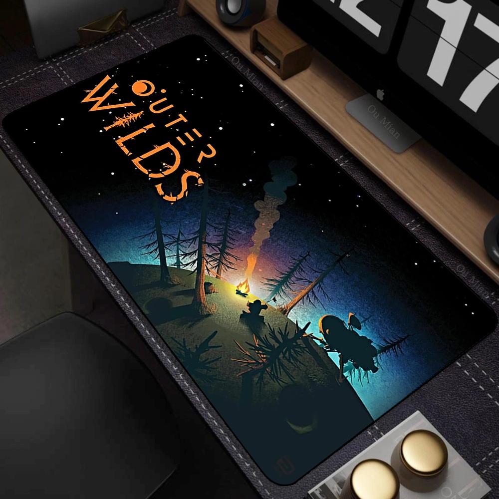 XXL Mouse Pad Anime Gamer Outer Wilds Mousepad Laptop Universe Space Solar System HD Desk Mat PC Gaming Accessories Keyboard Pad