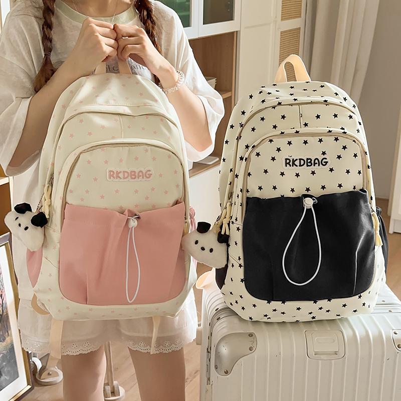 Middle School Student Schoolbag Large Capacity Backpack Nylon Computer Bag Outdoor Travel Commuter Backpack