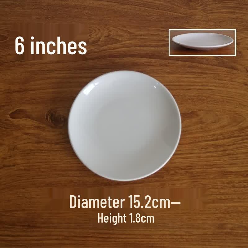 Qianxing Melamine White Round Dining Plate