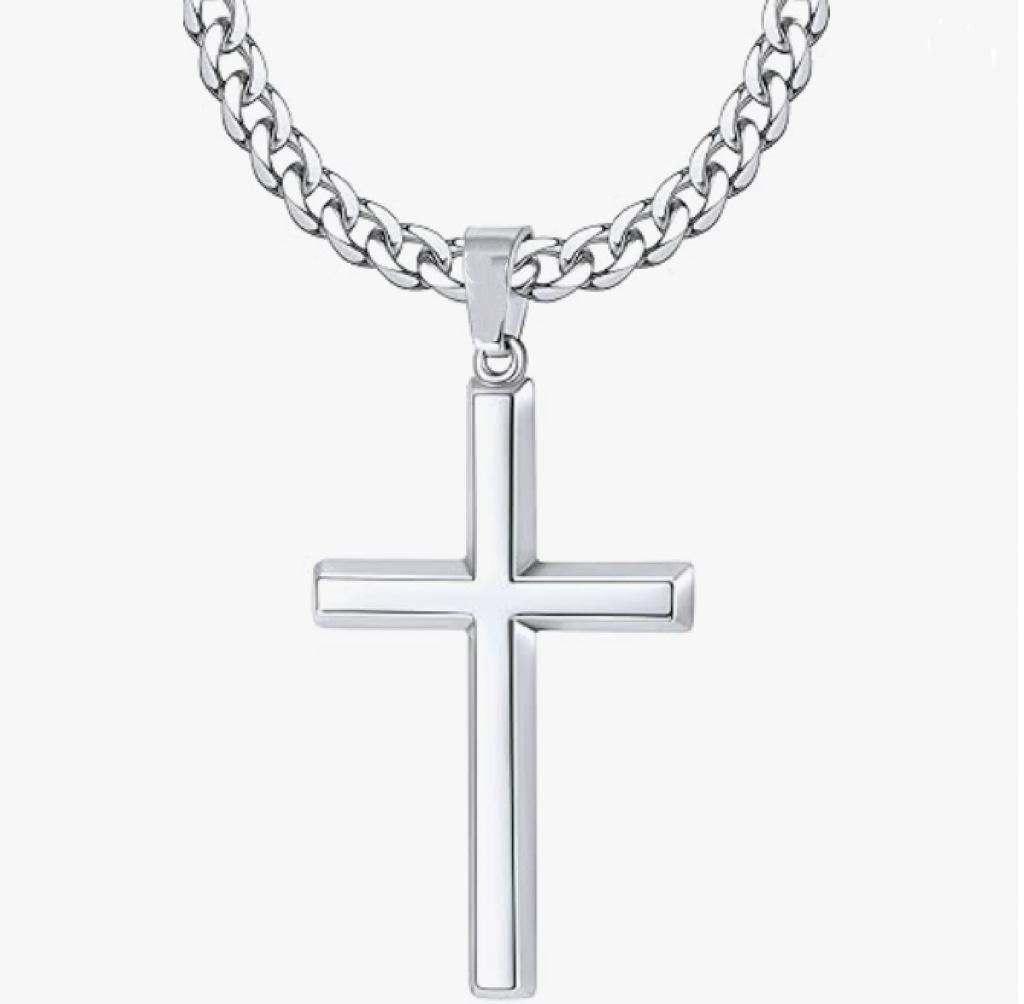 2026 Cross Necklace Simple Fashion Couple Wear Cross Pendant Jewelry Tide