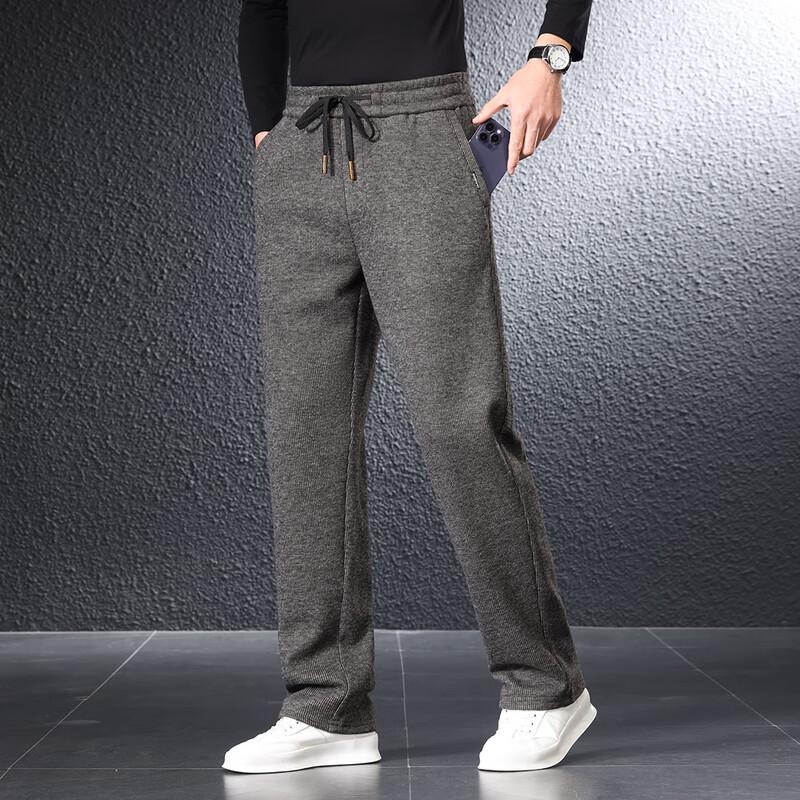 Yiliteng Men's Thickened Fleece-Lined Casual Pants YTMSDKY9307