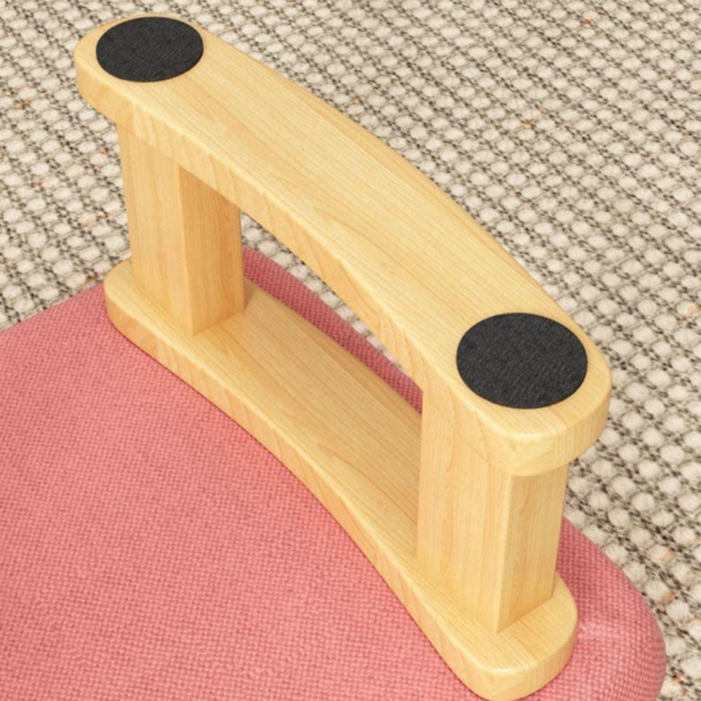 Gratfreie Kanten Massivholz Hocker Abgerundete Kanten Fußstütze Holzschemel Eingangsbereich Nutzung