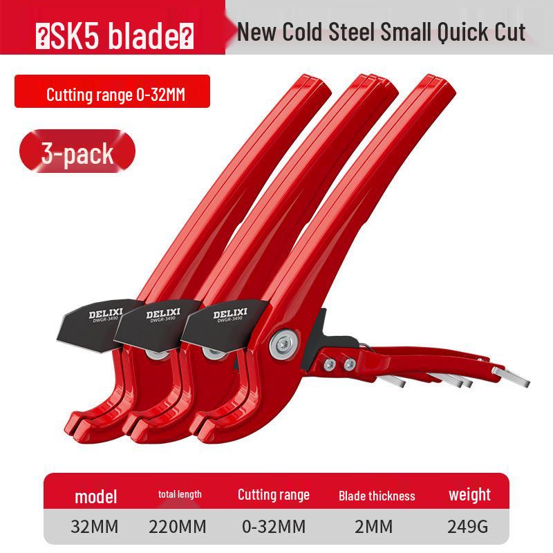 Delixi PPR/PVC Alloy Pipe Cutter: Professional, Labor-Saving, Quick-Cut with Sharp Blade