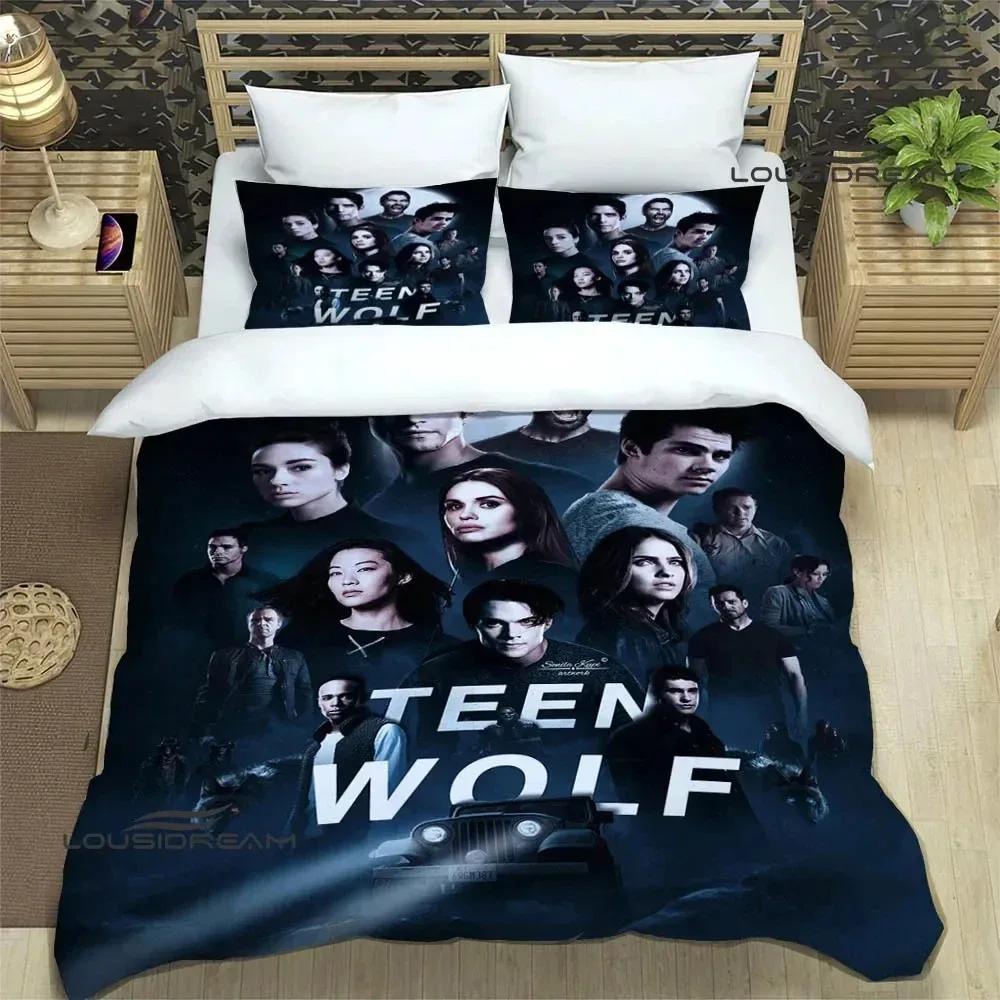 Teen Wolf Bedwäsche-Sets exquisites Bettwaren-Set Bettbezug Bettdecke Set Bettwäsche-Set Luxus Geburtstagsgeschenk