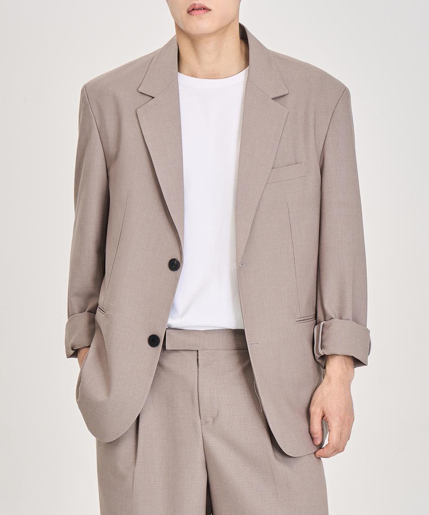 Prairie Airflow Loose Fit Blazer (Beige)