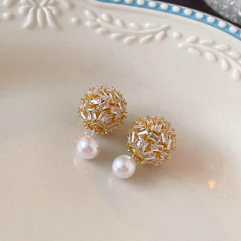 Hochwertige Silbernadel Zirkon Blume Fransenohrringe Europäische und Amerikanische Leichter Luxus Temperament Ohrringe Retro Nischenohrringe