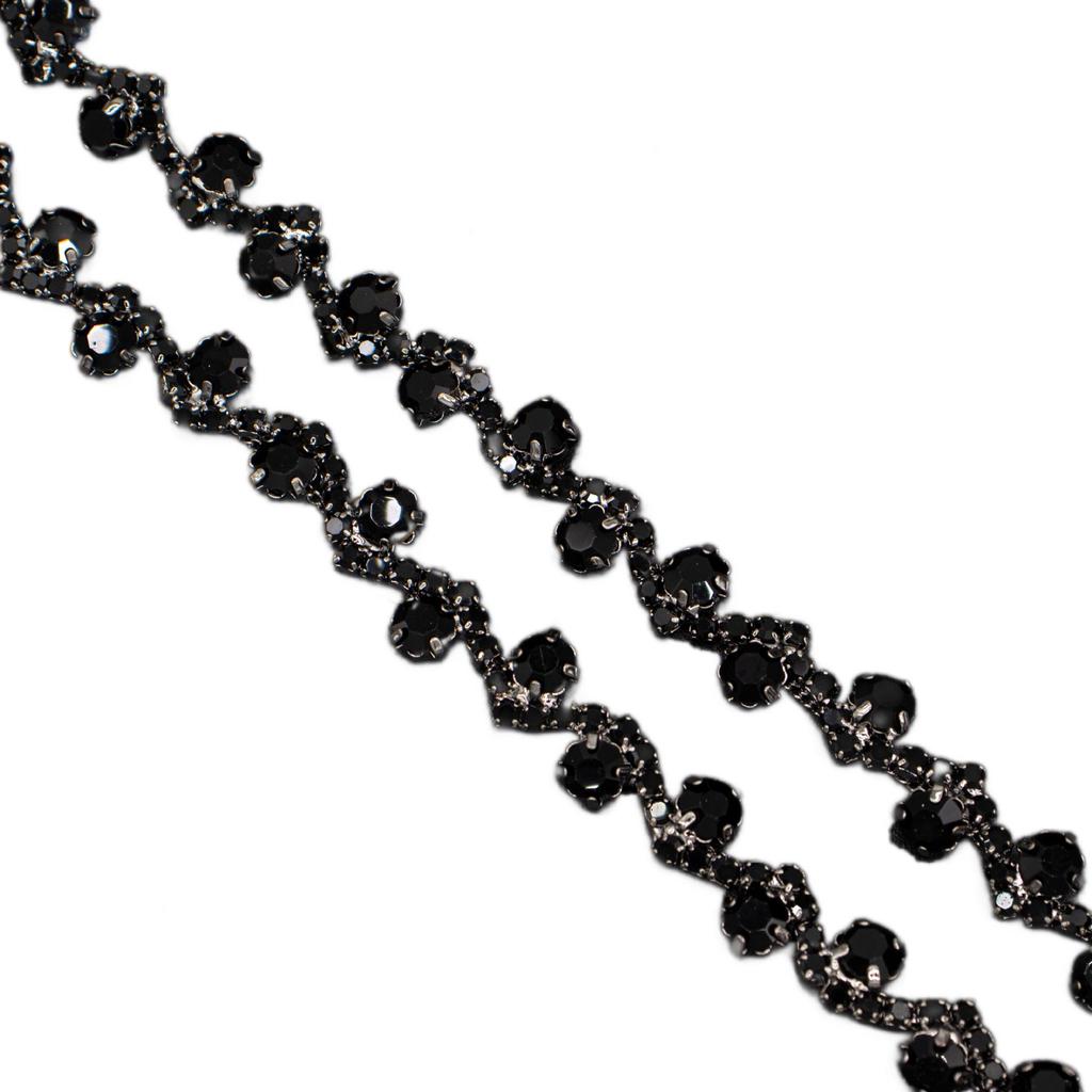 Catena a graffa a forma di S con strass colorati per nappe fai-da-te in vita e accessori decorativi per saldatura