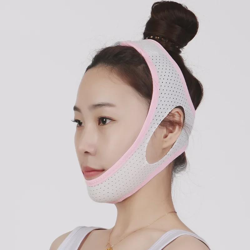 Breathable Mesh V-Face Anti-Snoring Sleeping Mask with Chin Support for Mouth Breathing Correction