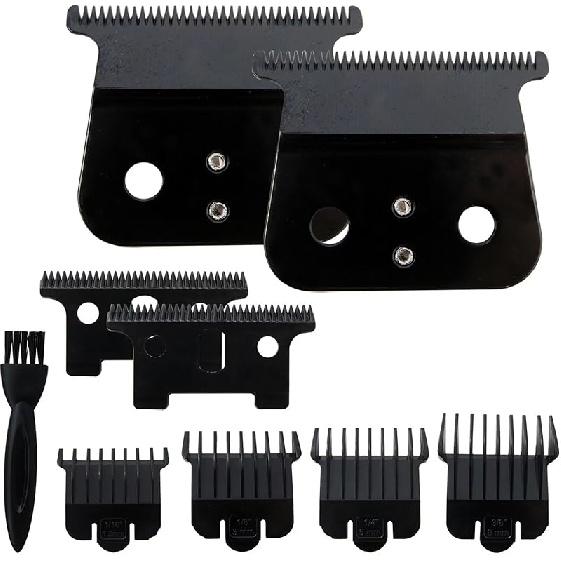 2 шт. T-образный нож для триммера Andis T Outline-r, для триммера Andis GTX, сменный нож для Andis #04710 и Andis #04521 (Черный стальной Т-образный нож +