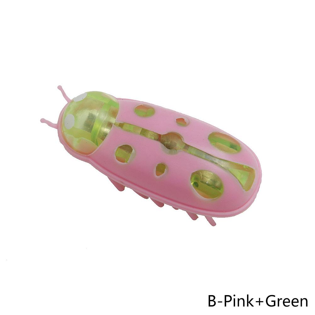 

Автоматическая электрическая игрушка-жук для кошки, интерактивная игрушка-божья коровка с тряской для кошки, собаки, забавная игрушка, товары для питомцев B-Pink+Green