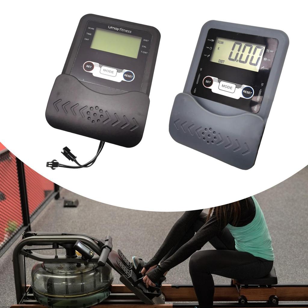 Monitor Speedometer Rowing Machine Display Easy to Install Training Counting Device Adults Home Exercise Bike Monitor Screen
