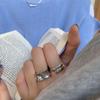 S925 European-American Retro Wide Band Ring: Women's Exaggerated, Versatile Student Jewelry
