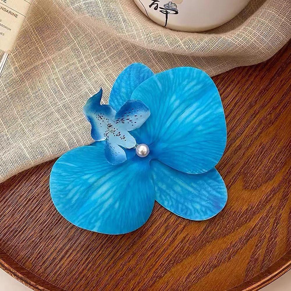 1Pcs Phalaenopsis Pearl Hair Clip Orchid Hair Clip Duckbill Clip Hair Styling Tools Bow Flower Hair Clips Hair Accessories