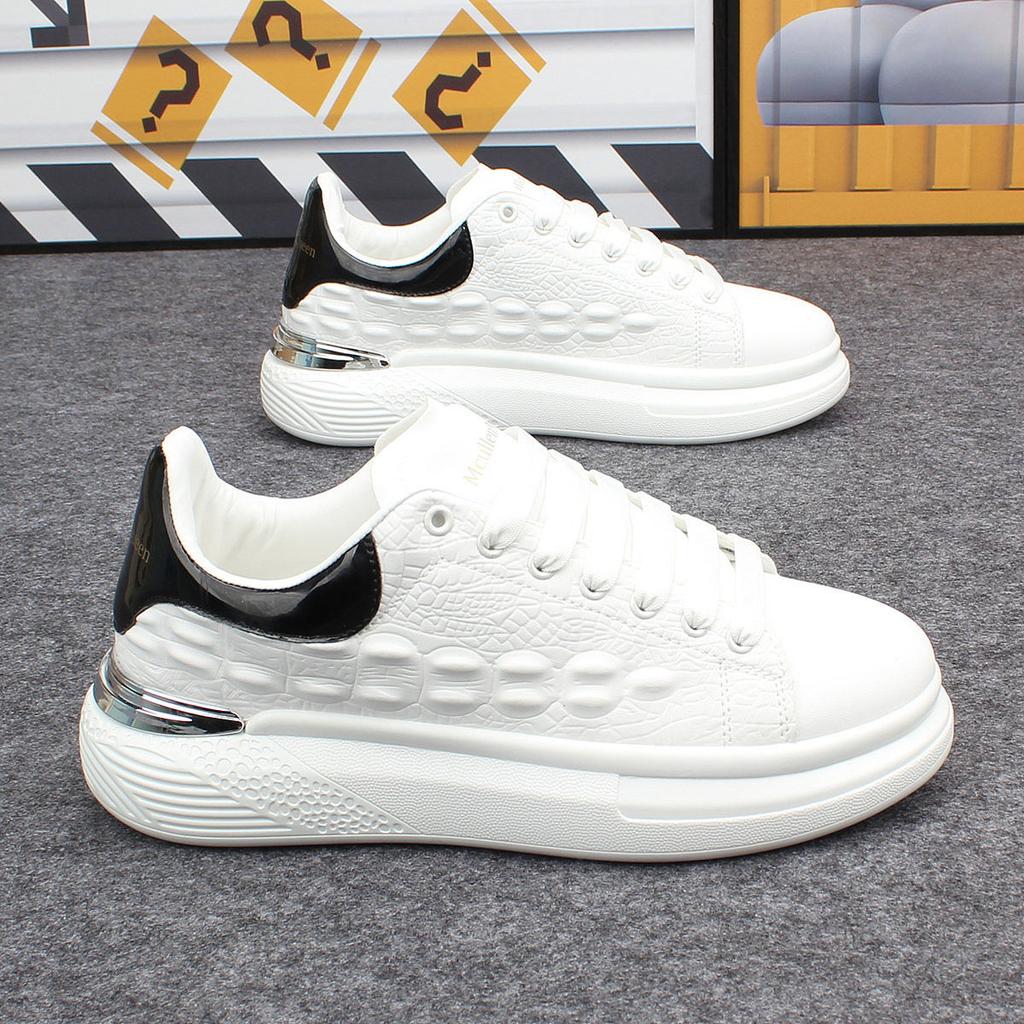 Fashion 2024 Spring New White Shoes Men's Trendy Thick-soled Couple Shoes Men's Light Sports Casual Shoes Tennis Shoes