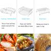 Air Fryer Accessories 7 Inch Universal Stainless Steel Rack Round Square Pan Silicone Mat Baking Mold 3.7 - 5.8QT All Airfryer