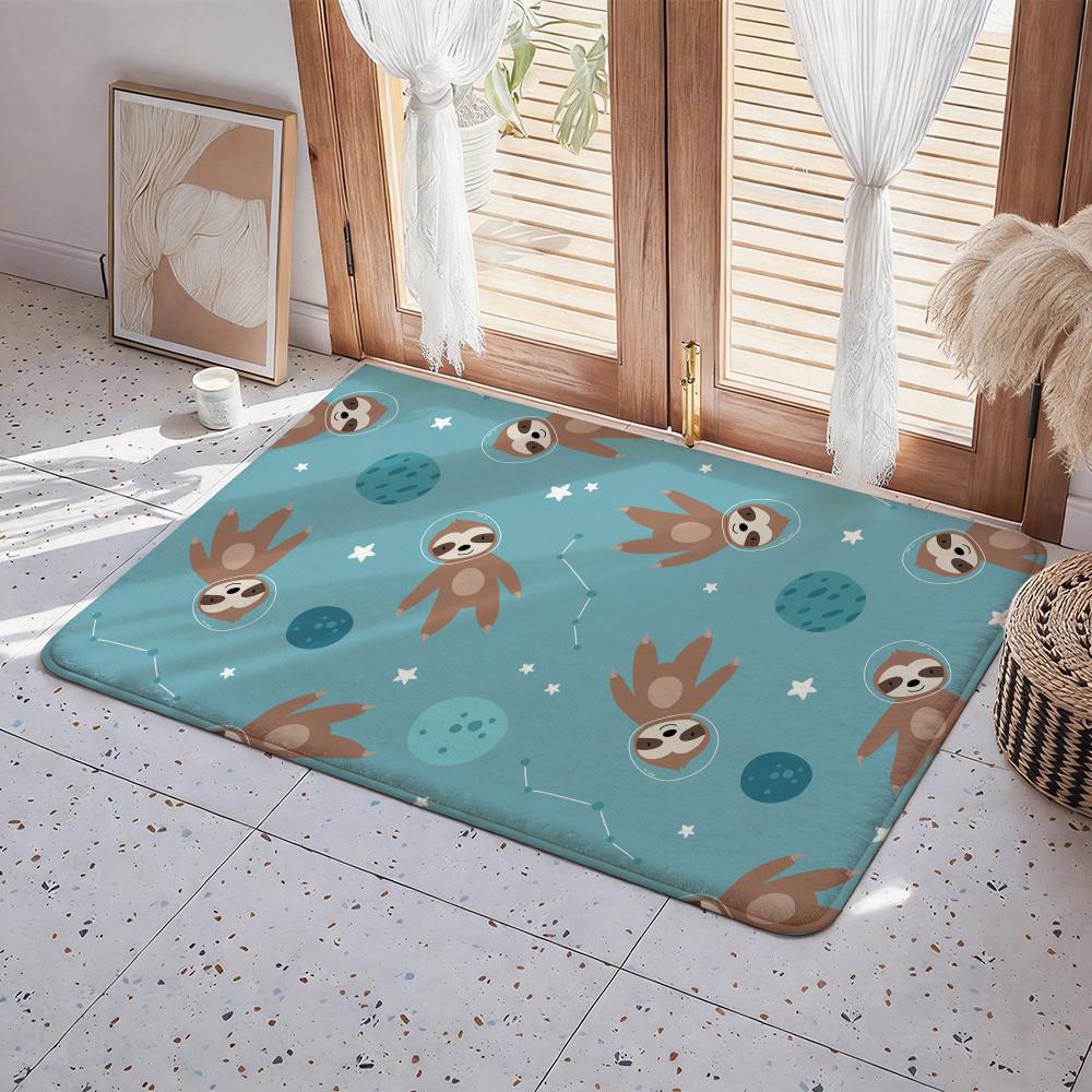 Animal S Sloth Floor Mat Eco Flannel Doormat Non Slip Odorless Indoor Floor Rug Soft Short Plush Home Mat