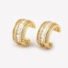 Nidin New Fashion Shiny Crystal Zircon No Piercings Clip Earrings For Women Female Punk Style Ear Cuff Jewelry Birthday Gifts