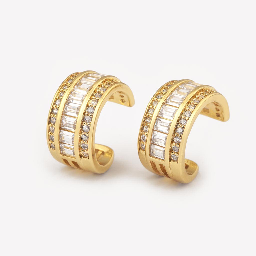 Nidin New Fashion Shiny Crystal Zircon No Piercings Clip Earrings For Women Female Punk Style Ear Cuff Jewelry Birthday Gifts