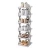 Shoe Rack, X-Shaped, 6 Tiers, 24cm Wide X 26cm Deep X 81.5cm High, Foldable, Slim Shoe Storage, Easy Assembly, No Tools Required, Space-Saving,