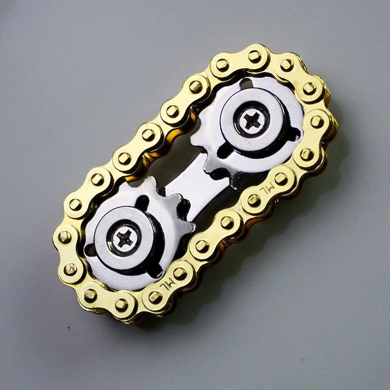 New Sprockets Flywheel Fingertip Gyro Fidget Spinner Antistress Anxiety Metal Bike Chains Christmas Gift For Adult Kids