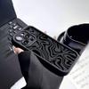 Black Corrugated Eye Ladder Fashion Applicable Apple 11/11/11 Pro Phone Case 11promax Popular 11