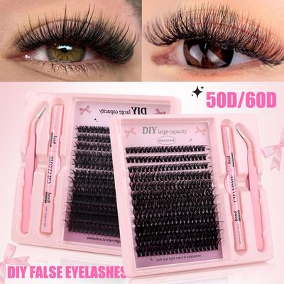 240 Clusters 10D100Dd Song Single Cluster False Eyelash Extension Set Diy Segmented Natural Dense Hair