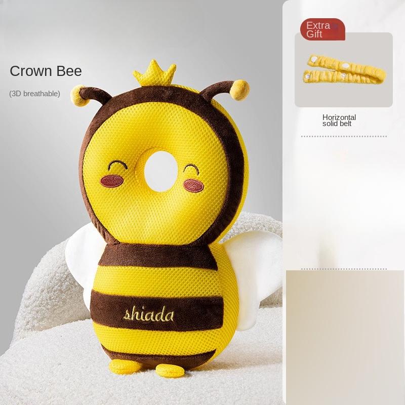 Toddler Baby Head Protector Cushion Backpack Wear Protection Adjustable Infant Pedestrian Pillow Head Safety Baby Stuff 33x20cm жёлтый