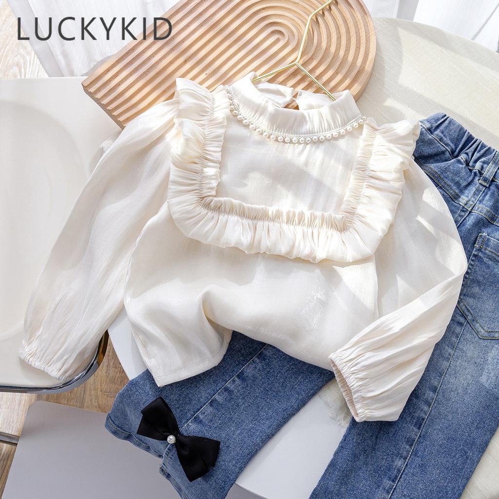 Bebê meninas algodão wihte blusa camisas primavera outono estilo coreano das crianças camisas de manga longa meninas princesa topos